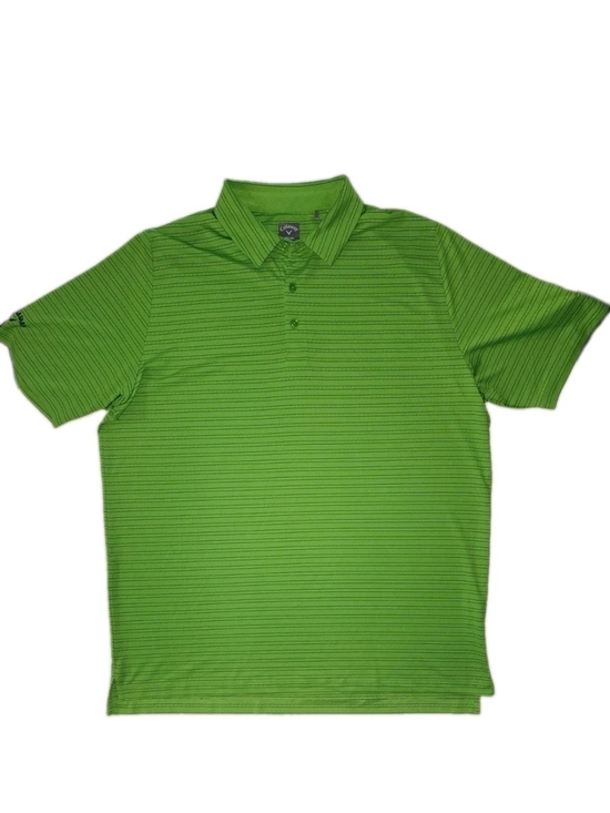 Callaway Other - Callaway Bright Green Thin-Striped Golf Polo XL